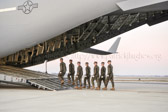 Arrival at Aircraft Marine Carry team boards aircraft Dignified transfer officer, senior ranking officer and chaplain board aircraft Chaplain offers prayer for the fallen onboard the aircraft Dignified transfer officer and senior ranking officer depart aircraft