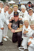 Gary Wetzel MOH receipant with Gold Star Mothers at Rolling Thunder® "Ride For Freedom".