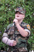 Dylan Despines of the Gettysburg Detachment Young Marines sings our National Anthem.