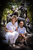 Becky Christmas, Sergeant-At-Arms meets up with little Philip at the Nurses statue