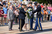 Gold Star Mother 2016-2017 National President Candy Martin assisted by General Mark A. Milley, 39th Chief of Staff of the Army lay wreath at the Tomb of the Unknown soldier.<br />Ed Martin, standing behind General Milley, proud parents of 1st Lt. Thomas Martin (KIA - Iraq - 14 October 2007).