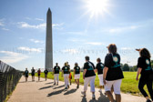 Then off to the Washington Monument.  It was a sunny, warm day for this awareness walk.