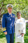 Admiral Karl L. Schultz, Commandant of the Coast Guard with Gold Star Mother Mona Gunn, 1st Vice President.