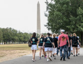 Then off to the Washington Monument. It was a sunny, warm day for this awareness walk.