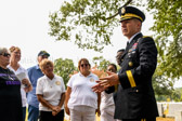 Chief Of Staff Of The Army General James C. McConville speaks to the Gold Star Mothers in Section 60 of Arlington National Cemetery.