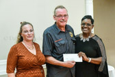 National President Mona Gunn presented a check to "Working Dogs for Vets"