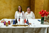 Pam Stemple National Service Officer along with Carol Resh National Treasurer are the greeters at the Gold Star Mothers Banquet at Patton Hall, Fort Myer.