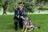 General Mark A. Milley, Chairman of the Joint Chiefs with service dog Millie