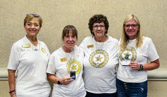 Gold Star Moms Patti Elliott, Jo Ann Maitland, Cindy Tatum and Sarah Taylor  holding Point27 ‘Shields of Strength’ Folded Flag Necklaces. <br /><br />Colonel David Dodd, US Army Retired Executive Direct had given me over One Hundred Folded Flag Necklace to be handed out to the Moms at the Convention.<br /><br />Point27 david@point27.org