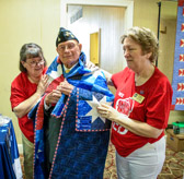 World War II MOH  MARINE Hershel "Woody" Williams was honored by receiving a Quilt Of Valor