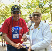 Syracus New York Honor Flight guest Arthur Paradise WWII US Army Air Corps with Gold Star Mother PNP Georgie Carter-Krell