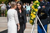 On Gold Star Mothers Sunday National President Jo Ann Maitland along with her daughter Stephanie were honored to place a wreath at the Tomb Of The Unknown Soldier.