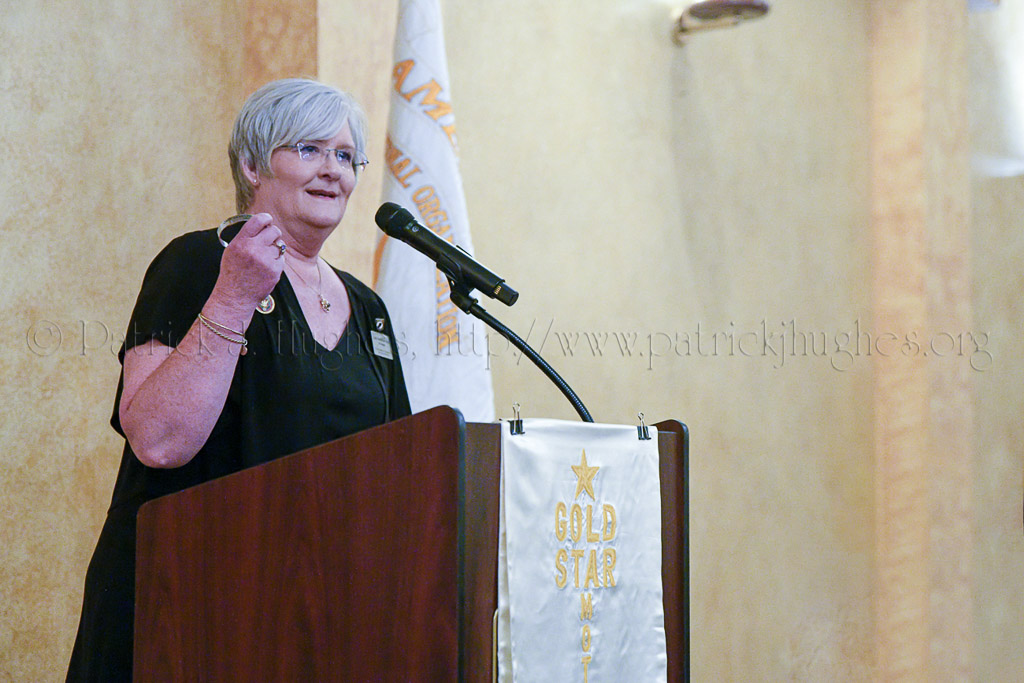 Cindy Stonebraker Reed, the daughter of Lt. Col. Kenneth Stonebraker, USAF MIA 10/28/1968 11th Tac Recon Sqd Udon AF was our guest speaker at Saturday evenings Gold Star Banquet at Patton Hall, Ft. Myer