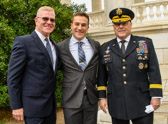 Major General Peter M. Aylward (USA Ret) with his Son and General Mark A. Milley,Chairman of the Joint Chiefs of Staff.