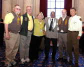 Karen Spears Zacharias with Duery Felton, Jr. Curator, Vietnam Veterans Memorial Collection with some of 'The Wall' volunteers