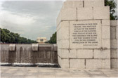 Construction began in September 2001. The memorial opened to the public on April 29, 2004, and was dedicated on Saturday, May 29, 2004. The memorial became part of the National Park System on Nov. 1, 2004, when it was transferred from the American Battle Monuments Commission to the National Park Service, which now operates and maintains the memorial. . It is located on 17th Street, between Constitution and Independence Avenues, and is flanked by the Washington Monument to the east and the Lincoln Memorial to the west.