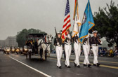The National Memorial Day Parade returned to Washington D.C. in 2004 after a nearly 70-year absence, coinciding with the dedication of the World War II Memorial. This outpouring of appreciation to the veterans of World War II spilled over to veterans of the more recent conflicts as well.