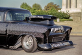 The car has criss-crossed America several times and has appeared at many major events. Powered by a 500 cubic supercharger, big block Chevy engine putting out over 1,100 horsepower and weighs over 3,000 pounds.