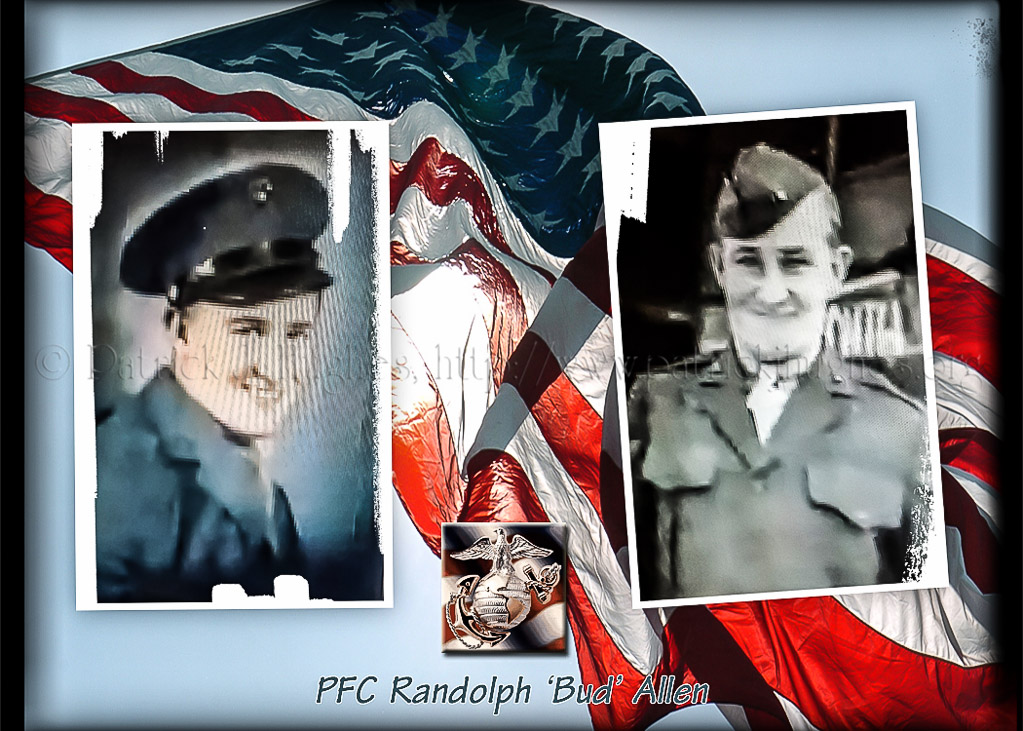 Marine Pfc. Randolph 'Bud' Allen of Rush, Kentucky, was buried in Arlington National Cemetery, Washington D.C on July 29, 2014.<br />“History Flight” and Mark Noah are responsible for helping to finally bring Home this Marine and others lost during the three day bloody battle for Tarawa.
