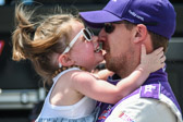 Taylor and her daddy, the race car driver.
