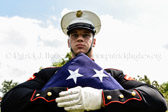 L/CPL Jeremy Nelson holding our national colors.