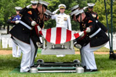 The Marine Corps only uses six Body Bearers while some other branches use eight.