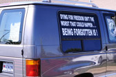 Art’s van was decorated boldly with the memorable phrase “Dying for freedom isn’t the worst that can happen…being forgotten is!!!” Art Foss embodied the spirit of this phrase and his life’s work is a reflection of that.