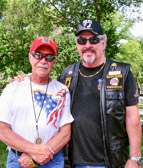 Two of the original founders of the First Rolling Thunder 1st Amendment Demonstration 'Ride For Freedom' both are Vietnam Marines Ray Manzo and Walt Sides.