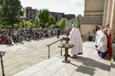 The blessing took place in the courtyard in front of the Cathedral.