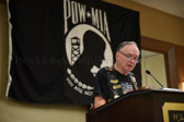 Rolling Thunder Chairman of the Board Ted Zabohonski reads our Mission Statement.