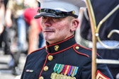 At 11 AM, just before the start of  Rolling Thunder® XIX the 'Saluting Marine' Staff Sergeant Tim Chambers will soon be getting married to his sweetheart bride Lorriane Heist.