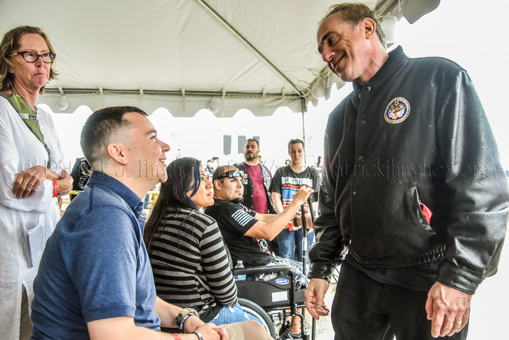 United States Secretary of Veterans Affairs David Shulkin visiting with some of our Wounded Warriors.