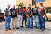 RC with some of his FL Chapter 7 Rolling Thunder  members outside our host hotel, the Crystal City Hyatt.