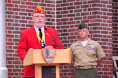 Commandant Neil B. Corley, Marine Corps League of Pennsylvania, Inc. addresses the audience.
