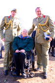 Australian officers Colonel Jeff Quirk and Major General Tim McOwan share a moment with David M. Ward