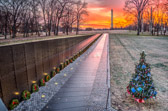 The memorial's walls point to the Washington Monument and Lincoln Memorial, thus bringing the memorial into the historical context of our country.