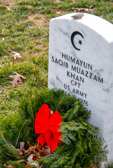Captain Khan was a Pakistani American who served in the U.S. Army as an ordnance officer, being the senior-most community member to die in Iraq. His colleagues and superiors remembered him for his courage, honesty, sense of humor and grace while in the field, even under pressure. Captain Khan's colleagues eulogized his exemplary services and praised him for the leadership he provided to his troops. The Muslim chaplain who led the Nimaz-e-Janaza after the military honors, specifically highlighted the ethnically-diverse group that had come to pay its respects to Captain Khan. He was one amongst the growing number of Pakistani Americans in the U.S. Army.