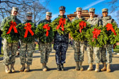 Seven 'special' military Nurses also help lay the wreaths.