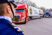 Ceremonial Wreaths Across America Truck Parade arrives at Arlington Main entrance