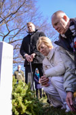 The 1,000,000 wreath was laid in Section 60 at the grave site of Justin's friend Wilbur Herbert Tresvant who was killed on April 23, 2012.