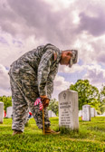 Flags-In is a time honored tradition that is reserved for Soldiers of the 3rd U.S. Infantry Regiment (The Old Guard).  Since The Old Guard’s designation as the Army’s official ceremonial unit in 1948, they have conducted this mission annually at Arlington National Cemetery prior to Memorial Day to honor our nation’s fallen military heroes.