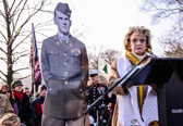 Edith T. Nowels whose brother Horace Marvin "Bud" Thorne was a Army soldier and a recipient of the United States military's highest decoration, the Medal of Honor for his actions in World War II.