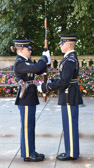 Tomb Guard Training: the trainee is assigned a Tomb Guard trainer. The trainer is a mentor who is expected to mold the trainee into a Tomb Guard. The trainer informs the trainee of what is expected of them, including following strict rules, training guidelines, and the need for complete dedication and commitment to the Tomb. Then the trainer teaches, monitors, inspects, and test the trainee during the training cylce.