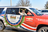 That's Gold Star Mothers Molly Morel and Ruth Stonesifer is driving.