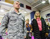 SSgt Jason C. Duricek with his family.  Their daughter Addison is<br />in 5th grade at Silver Lake and has been speaking about this event since<br />last year when they first held it at her school.