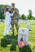 Right after I had taken the photograph of Captain  Womack with his three soldiers PNP Gold Star Mother Cindy Kruger, proud Mother of Sgt. Michael G. Hardegree came bye to visit.