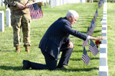 Section 60,  Arlington National Cemetery Vice President Pence made a visit to honor the families of the fallen by placing a flag at some headstones.