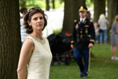 Arlington National Cemetery Superintendent Katharine Kelley awaits her guest party