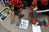 At the Vietnam Women's Memorial tributes are left for the eight nurses who gave their lives during the Vietnam War. There names are etched in 'The Wall'.<br /><br />Captain Eleanor Alexander, Second Lieutenant Carol Drazba, First Lieutenant Pamela Donovan, Lieutenant Colonel Annie Graham, Second Lieutenant Elizabeth Jones, First Lieutenant Sharon Lane, First Lieutenant Jerome Olmsted and Second Lieutenant Hedwig Orlowski.