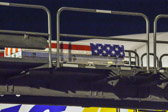 The transfer case containing the remains of Sgt. Aaron M. Smith